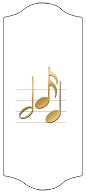 DARAY C 382 WT GD Music Notes White Gold